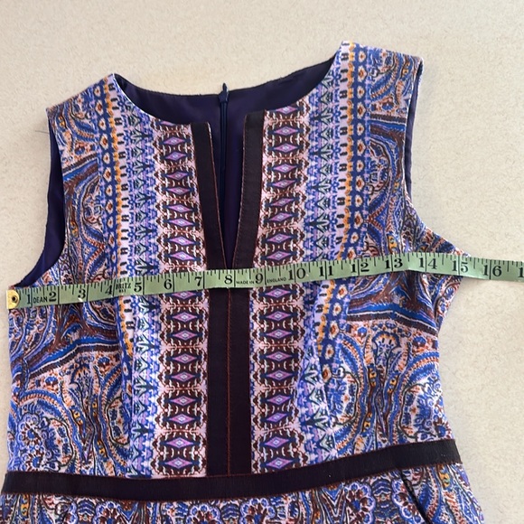 Nanette Lepore Kaleidoscope Sleeveless Dress Size 0 💙💜💛🤎 It has pockets! 👗 - Picture 10 of 17